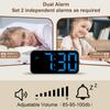 Digital Alarm Clock RGB Dimmable Desk Clock Dual Alarm Bedside Clock with Night Light,Snooze