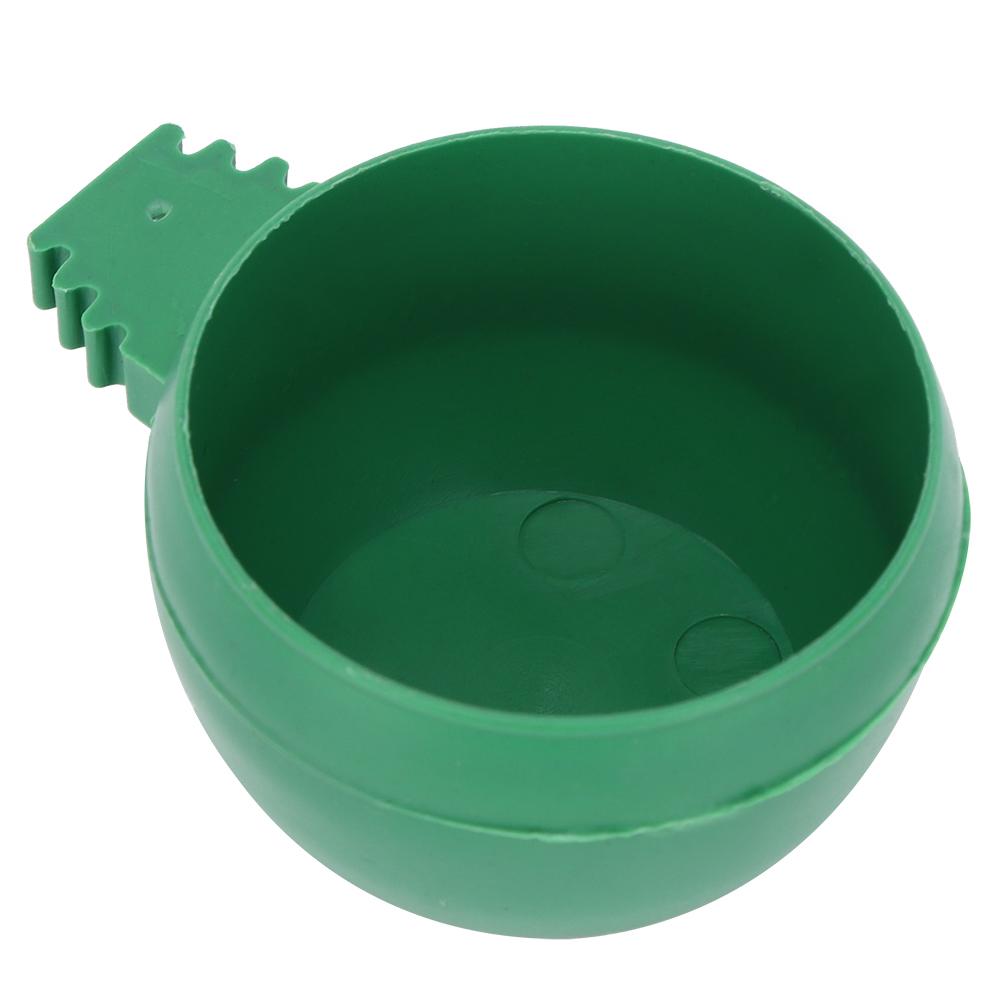 15Pcs Round Shape Bird Food Bowl Thickened Cage Food Container Water Feeding Bowl for Pet