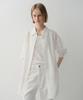 Ia Cotton Stripe Long Shirt (White)