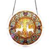 Acrylic Puzzle Suncatcher 83 Pieces 2D Round Shape Decorative Hanging Window Ornament Suitable for Indoor Outdoor Use