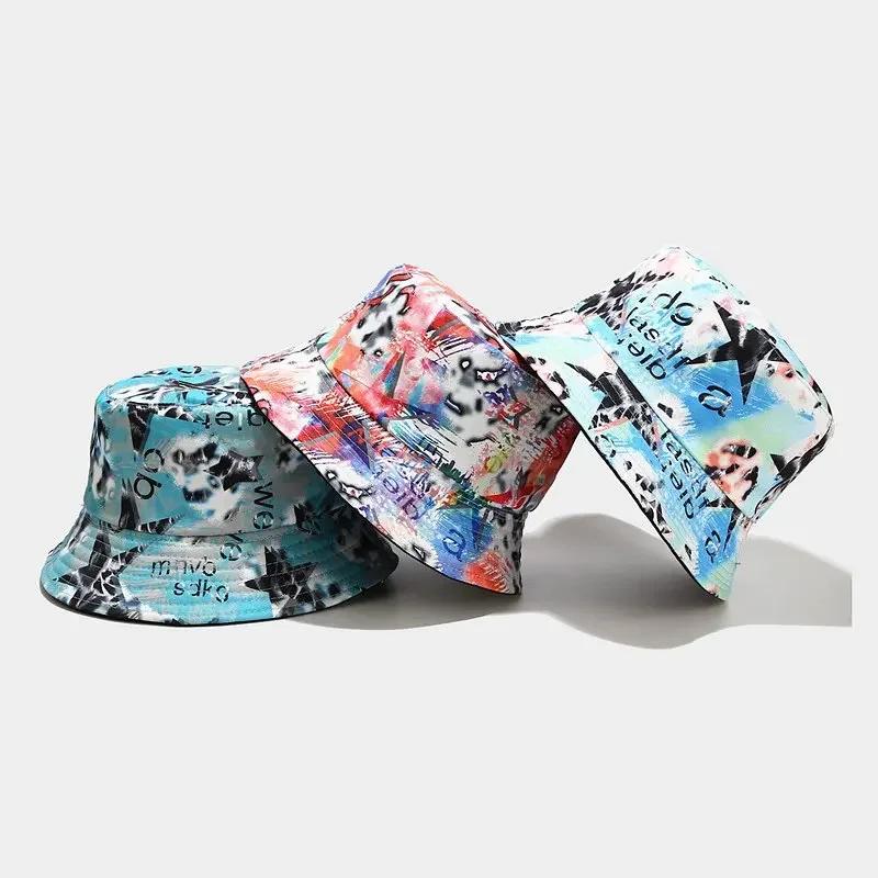 Cappello a Secchiello Stampato in Cotone Primavera ed Estate Cappello da Pescatore Cappellino Parasole da Viaggio per Uomo e Donna 133