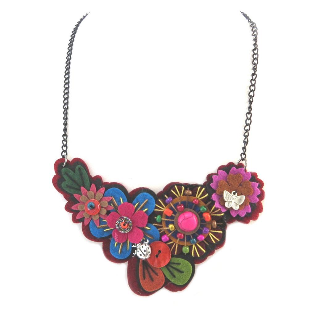 Les Trésors De Lily [P3367] - Collier créateur 'Capucines' rouge multicolore