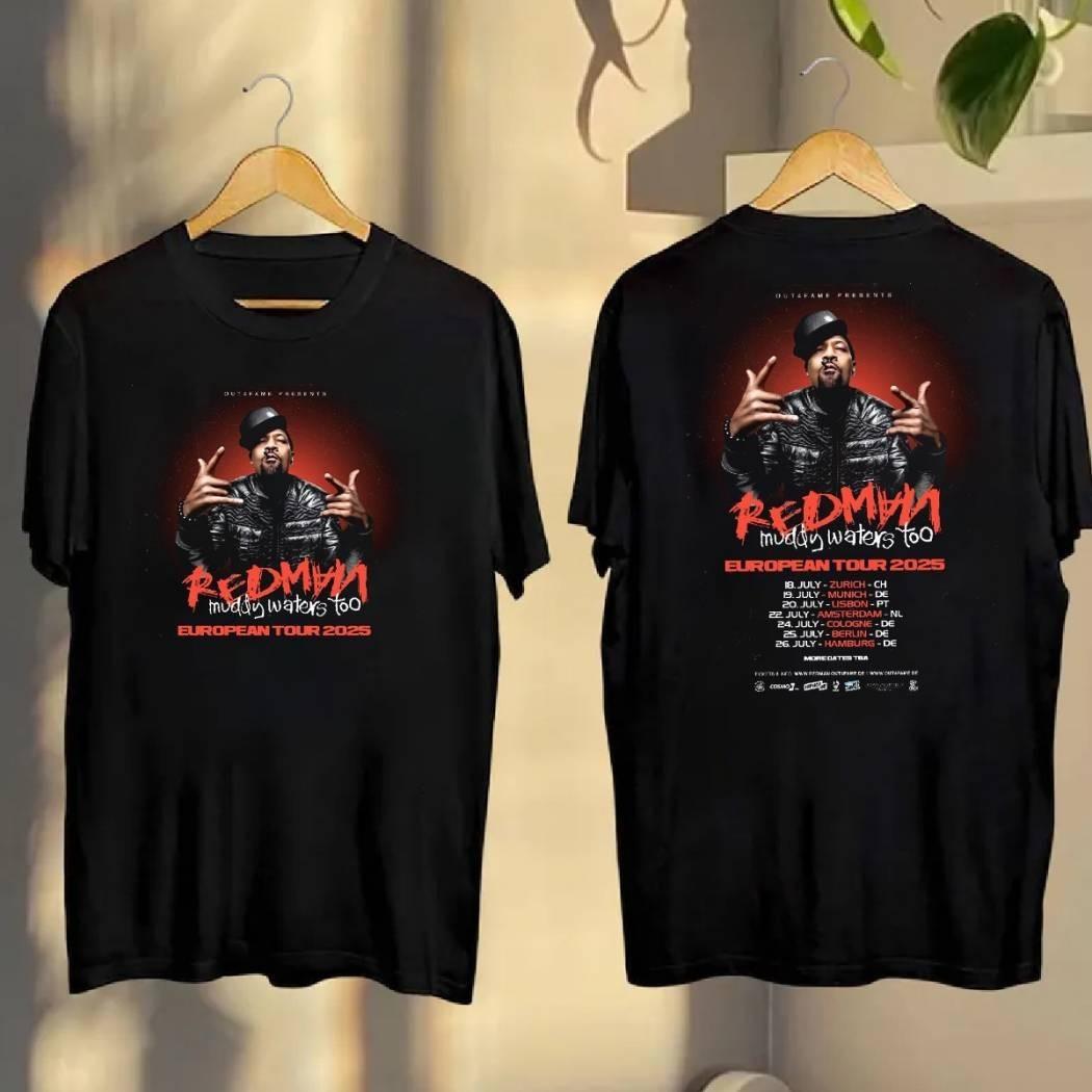 New Redman Muddy Waters Too European Tour 2025 T-shirt NX246 FREE SHIPPING XXXL