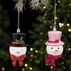 Santa Christmas Tree Decor Plastic Xmas Ornaments Santa Claus Snowman Pendant  Kids Xmas Gift