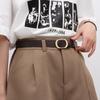 Casual Leather Belt Versatile Trouser Dress Belts Chic Non-Porous Buckle Waistband