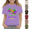 Children's Casual Carnival Print T-shirt, Round Neck Pullover Short-sleeve Top