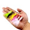 Handmade Chicken Feather Hook Micro Fly Hook0.9g1.7g3.5gColorful Feather Jig Head Lure Bass Fake Bait
