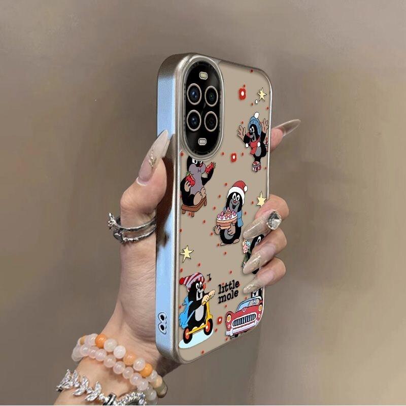 Silicone Phone Case With Lanyard Nova 13 12 Pro Anti-Drop Protective Cover Colorful Mole Strawberry Design Huawei Nova 13 Pro