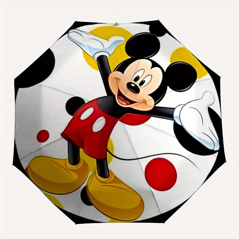 

1pc Mickey Mouse Automatic Umbrella | Portable Foldable 8-Rib Manual Open, Casual Accessory, Durable Canopy yy250823003