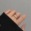 Geometric Square Open Ring Set: Women's Cold Style Adjustable Index Finger Ring with a Neutral, Plain Band Design.