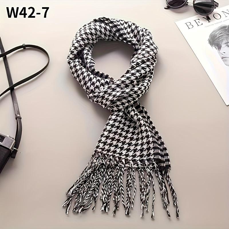 Winter Unisex Scarf Plaid Stripe Shawl Male Casual Business Brand Designer Official Muffler Scarves Women's Thermal Shawl
