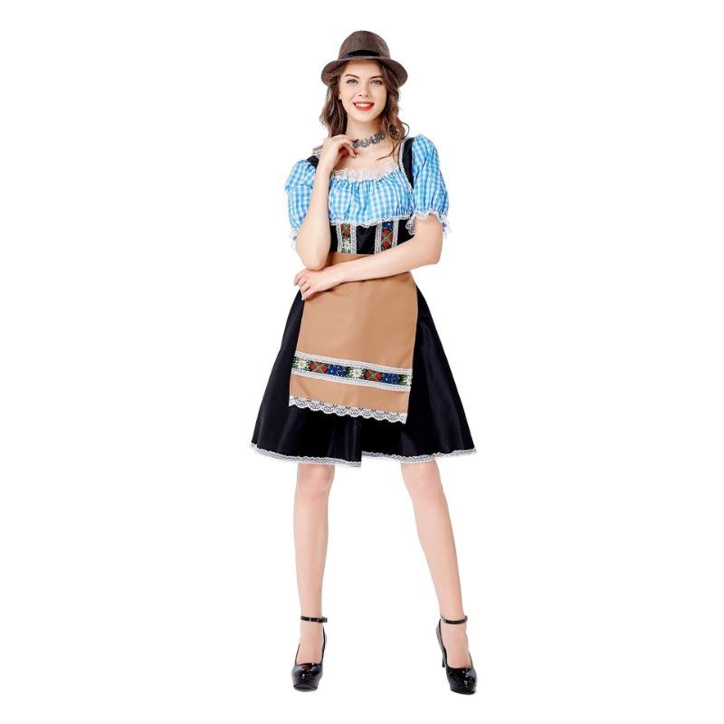 

Костюм для пивного фестиваля для взрослых женщин, костюм для карнавальной пивной вечеринки, сценический костюм, фартук, пивной костюм M