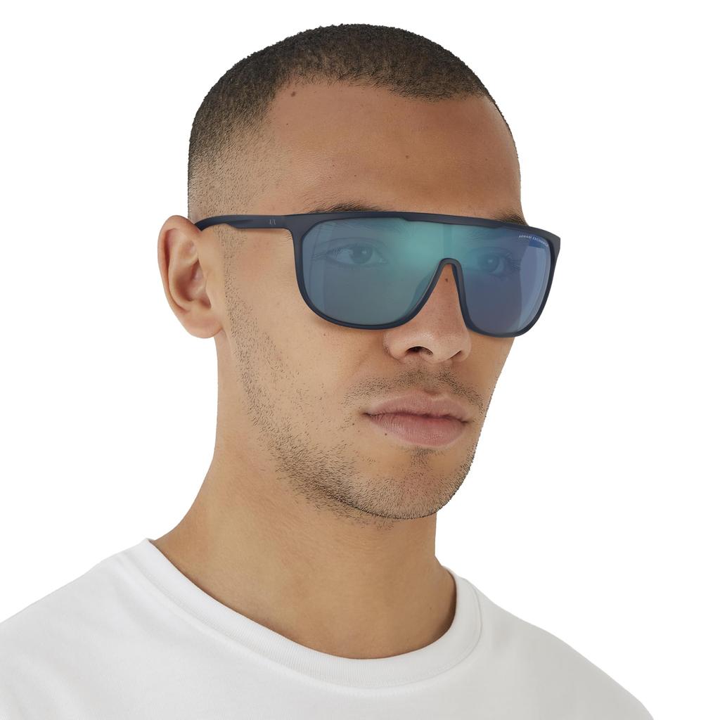 Sunglasses AX4137SU MATTE BLUE 35 [Armani Exchange]