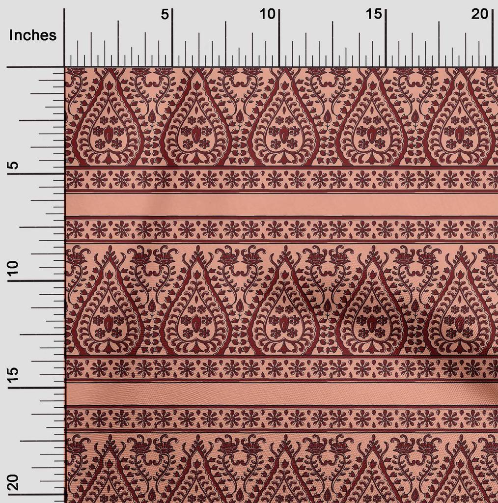 oneOone Bavlněná směsová látka Pruh|Listy a Květinový Blokově Tištěný Řemeslný Materiál BTY 40 Palců