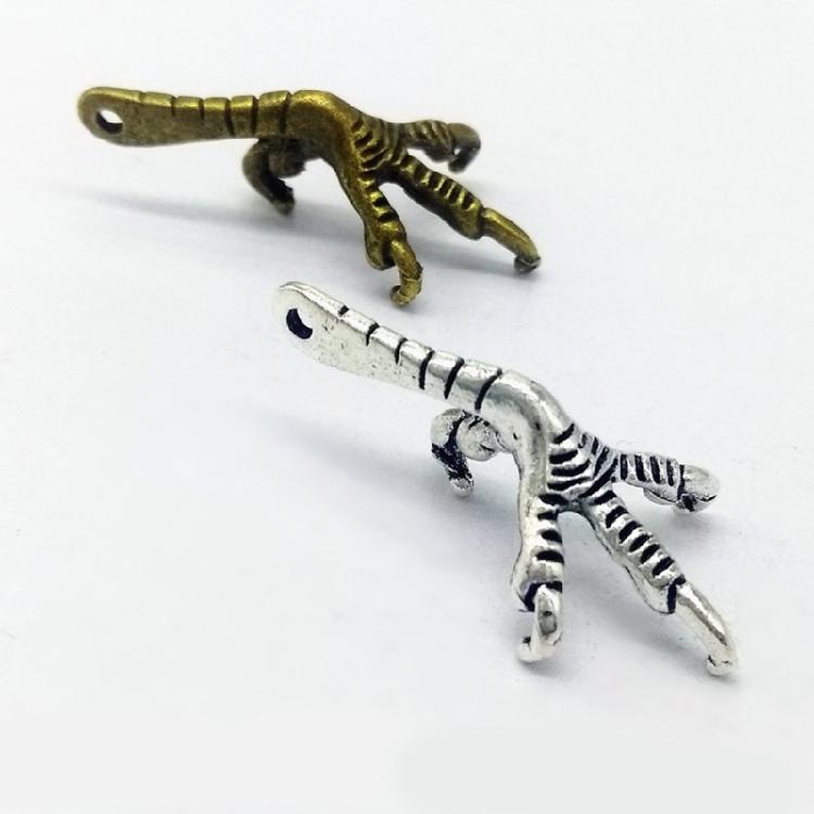 10PCS Retro Bird Claw Pendants Jewelry Making Accessories Alloy Texture Jewelry Pendant Suitable for Jewelry Making