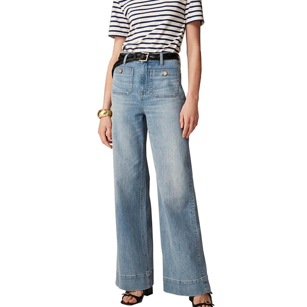 High-Waist Schlagjeans im europäischen und amerikanischen Stil