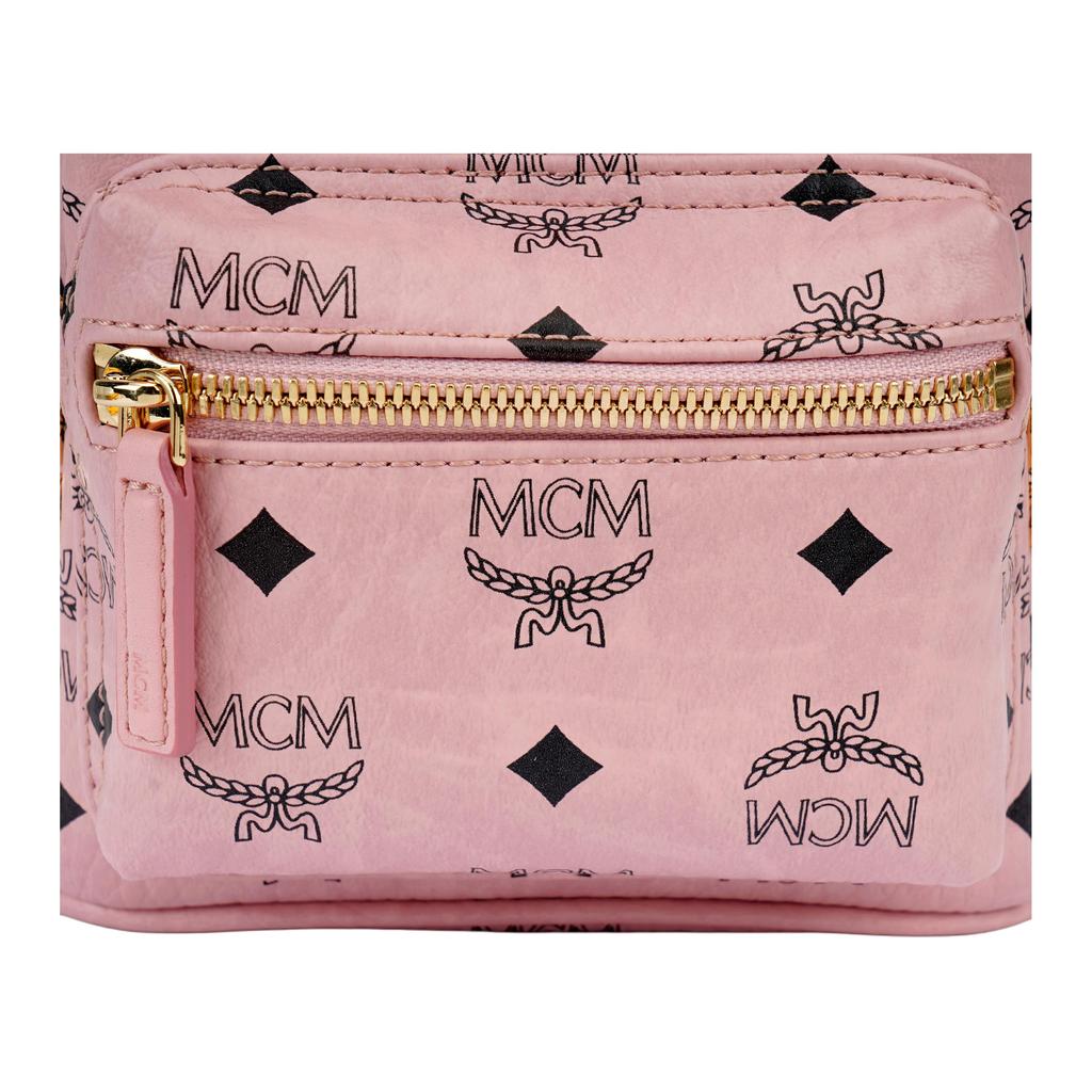 MCM Stark Bebe Boo Studded Design Faux Leather Mini Backpack Women backpack Pink MMKEAVE17PZ001