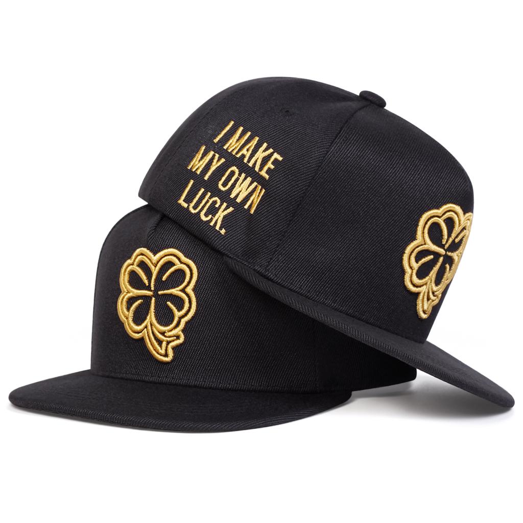 Men Four-leaf Clover Side Letter Embroidered Hip Hop Hat Outdoor Adjustable Sunscreen Leisure Hat Spring Autumn Travel Tourism Beach Vacation