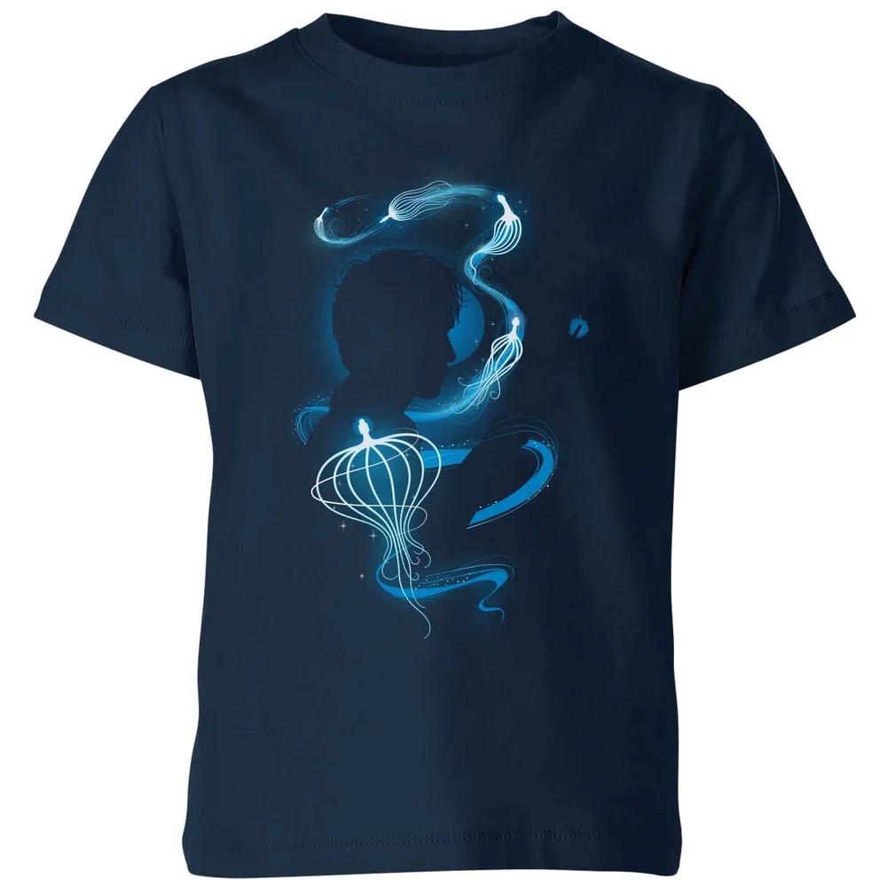 Fantastic Beasts Newt Silhouette Kids  T-Shirt - Navy - 3-4 Years 100