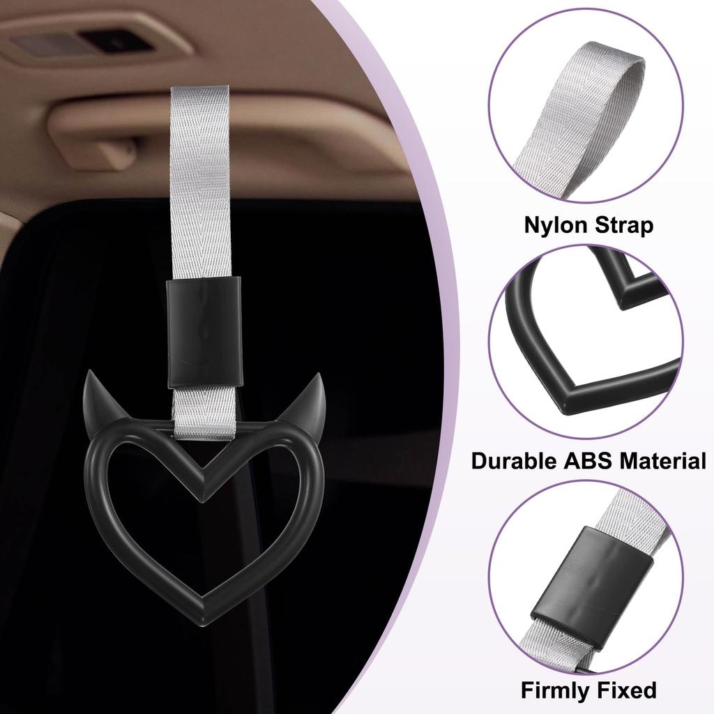 Car Steering Wheel Set of Rear Bumper Warning Interior Exterior Keychain for [PATIKIL] Heart-shaped Strap, 2, Ring, & Decoration, Accessory, Buses,