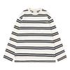 Mens Striped Color Block Long Sleeve T Shirt Loose Fit Casual Street Style