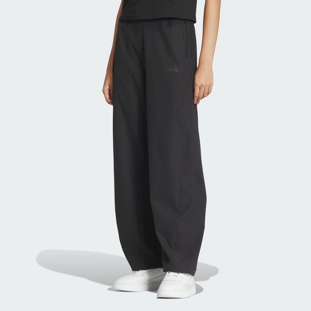 Adidas W Fustl Pants 3 Solid Color Logo Loose Knit Sports Pants Women Pants Black IZ0607