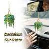 Amuleto de Coche de Suculenta Multibeaded Colgante de Coche Besado por el Sol Accesorio de Coche Amuleto de Coche con Cuentas Interior del Coche