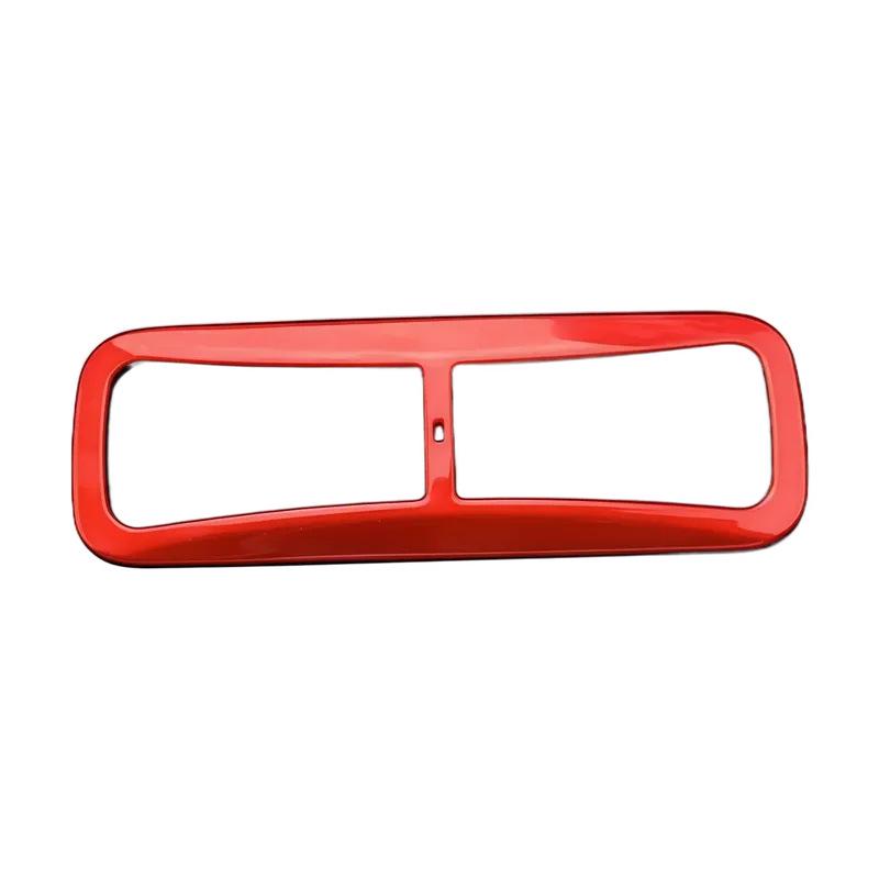 Honda Accord 18th Gen Red Interior Trim Kit: Gear Shift Frame, Armrest, Air Vent, Gear Knob, Steering Wheel.