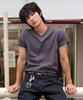 SIGNATURE Crop V-Neck Short Sleeve T-Shirt [4 Colors]