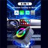 ABUO-Wireless For Carplay 4In1 AI Box USB Dongle Wired Connection For Android Auto/Mirror Link/Airplay In For Car