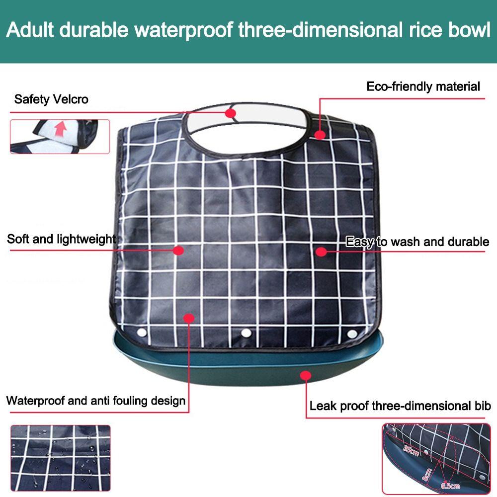 Schmutzabweisender Erwachsenen-Latz Wasserdichte Erwachsenen-Schürze Tragbare Speichel-Servietten Esshilfe