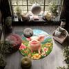 Pig Pattern Round rug,Carpet Rug for Living Room Bedroom Playroom ,Non-slip Floor Mat,Holiday Gifts and Birthday Gifts.