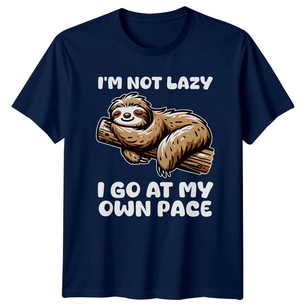 Fauler Faultier Ich bin nicht faul Ich gehe in meinem eigenen Tempo Wortspiel Grafik T-Shirt