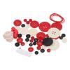DIY Christmas Button Ornament Kit Complete Craft Set with Snowman Tree Angel Santa Design for Holiday Decoration