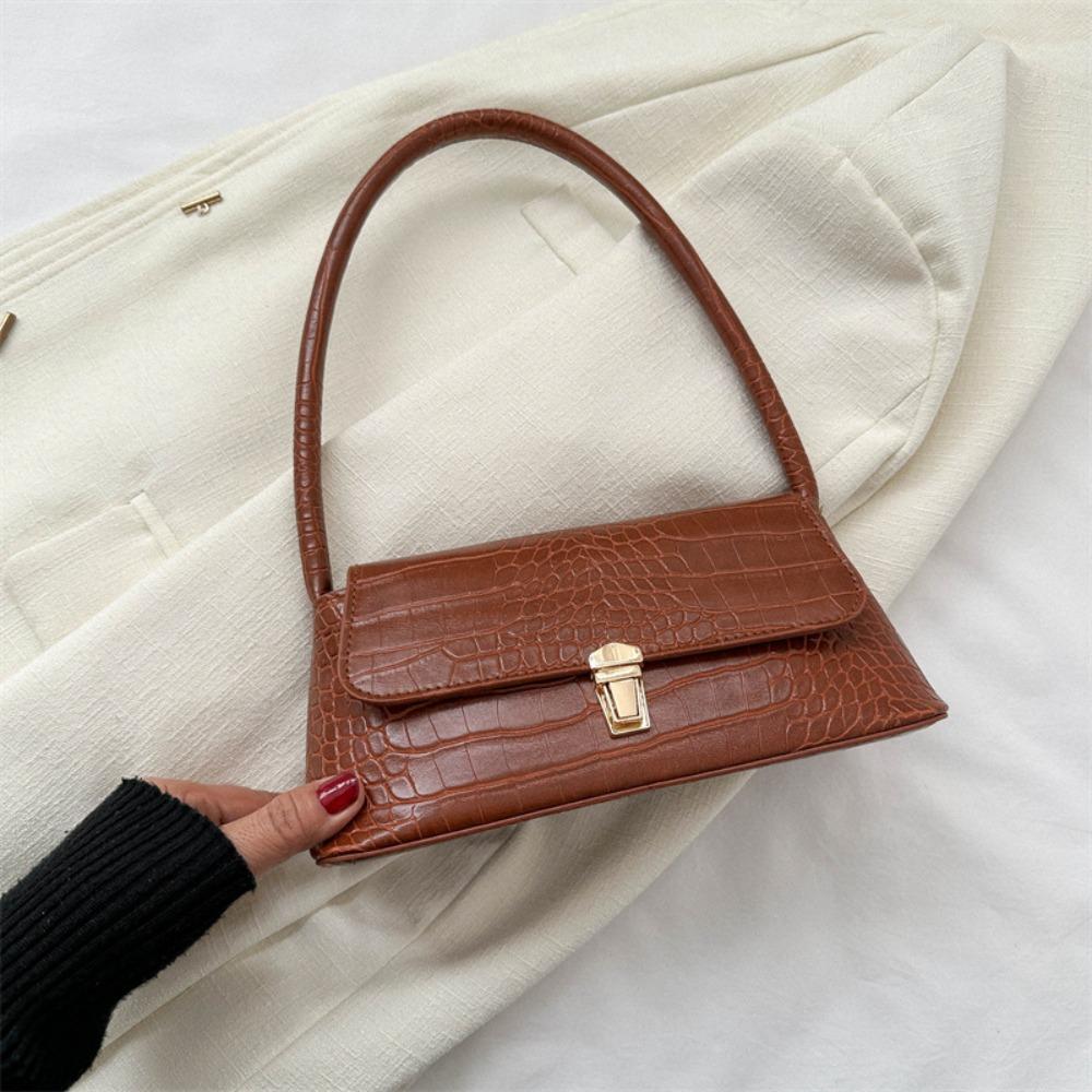 

Сумка женская из искусственной кожи, на плечо, большой вместимости, прямоугольная, под мышку, унисекс светло-коричневого