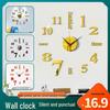 DIY 3D Luminous Silent Wall Clock - No-Drill, Simple Hanging Decor for Living Room