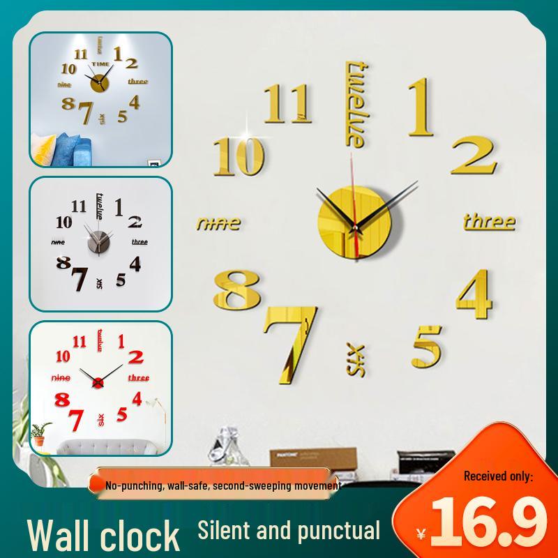 DIY 3D Luminous Silent Wall Clock - No-Drill, Simple Hanging Decor for Living Room