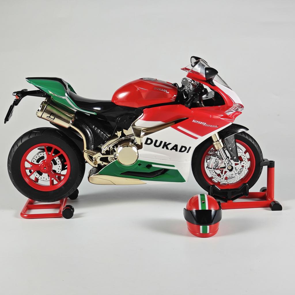 Spary 1/9 Ducati 1199 Panigale R Legierungs-Motorrad Diecast Modell Simulation Sound Licht Sammlungswert Ausstellung Geschenk für Freunde