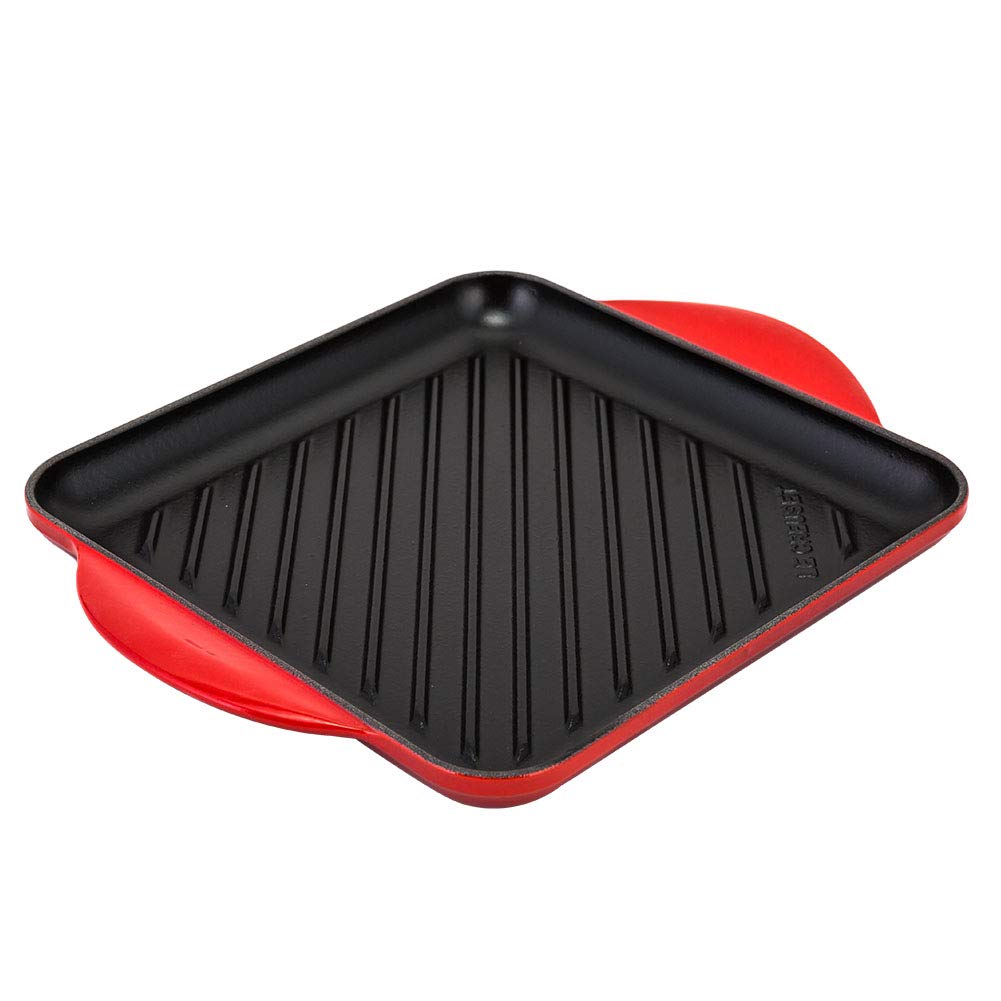 

Сковорода-гриль Le Creuset Grill Carre 24 см Cherry Red Grill Carre 20127000600460 эмалированная кастрюля IH совместимая [Товар]