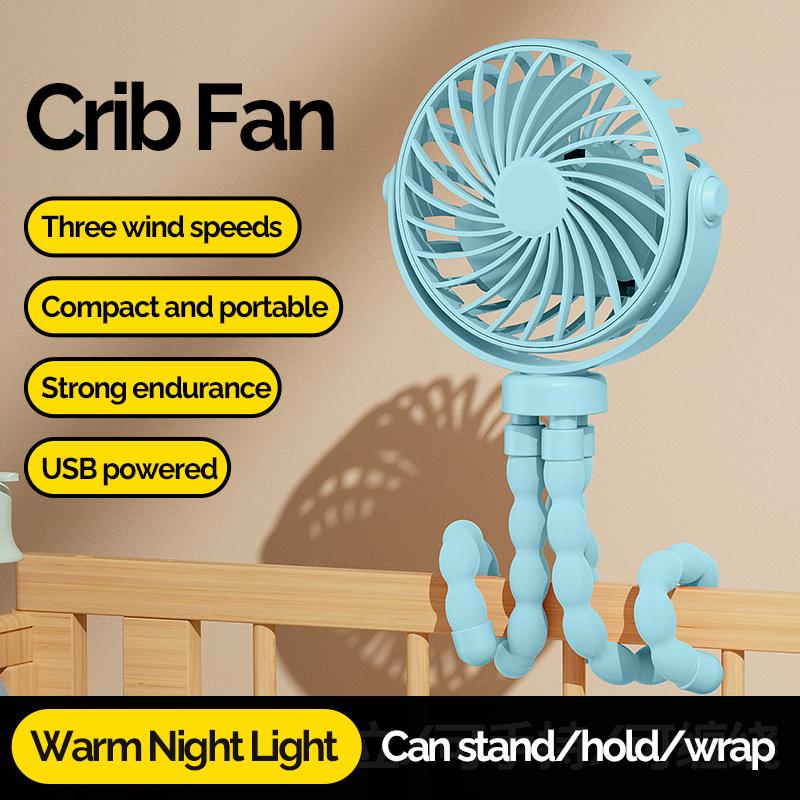 New USB Rechargeable Portable Octopus Mini Fan 3 Speed Handheld Cooling Fan With Hanger Outdoor Table Necklace Variable Styling