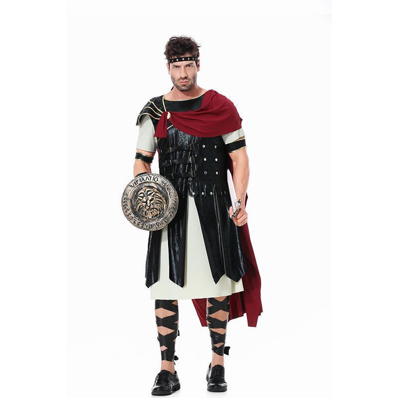 2025 Men's Spartan Warrior Cloak Roman Cosplay Costume