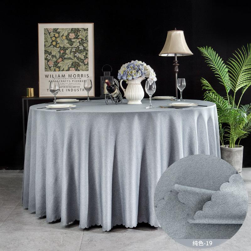 Hotel Round Tablecloth Fabric Restaurant Tablecloth Hotel Banquet Large Round Table Tablecloth Household Round Table Tablecloth