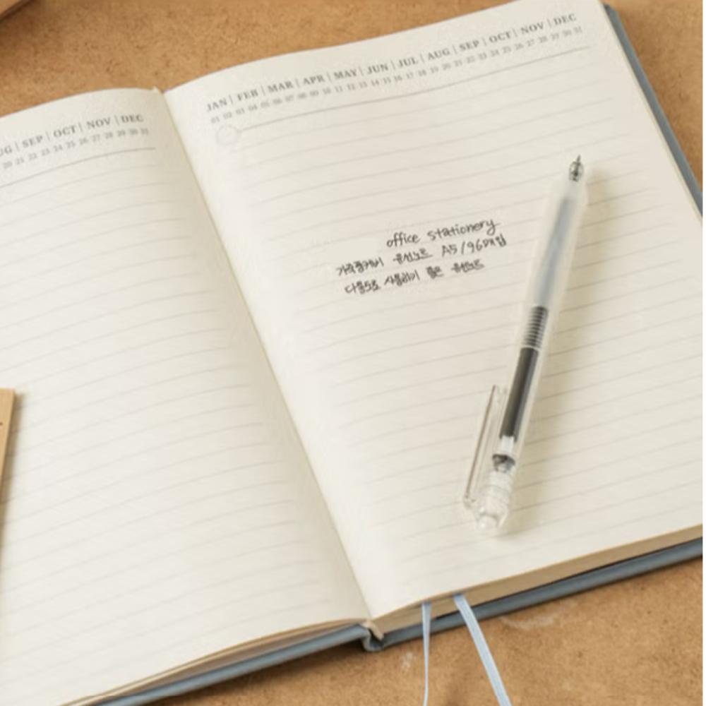 Leather-style cover banding lined notebook A5 96 sheets