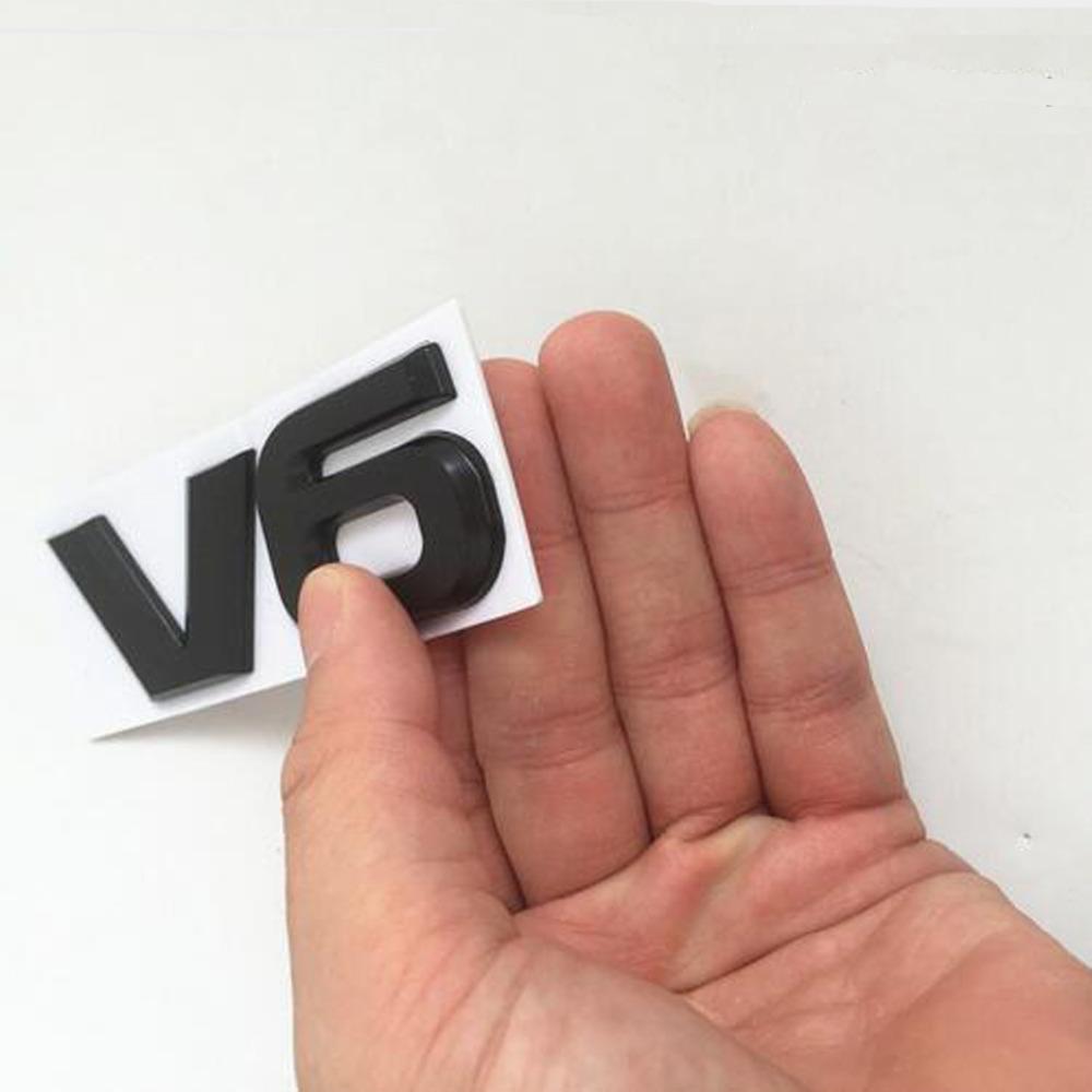 ZZTZZ 3D Metall V6 Motor Display Bilklistermärke Emblem Märke V6 Emblem 3D Märke Lastbilsnamnskylt Klistermärke Dekal Ersättning