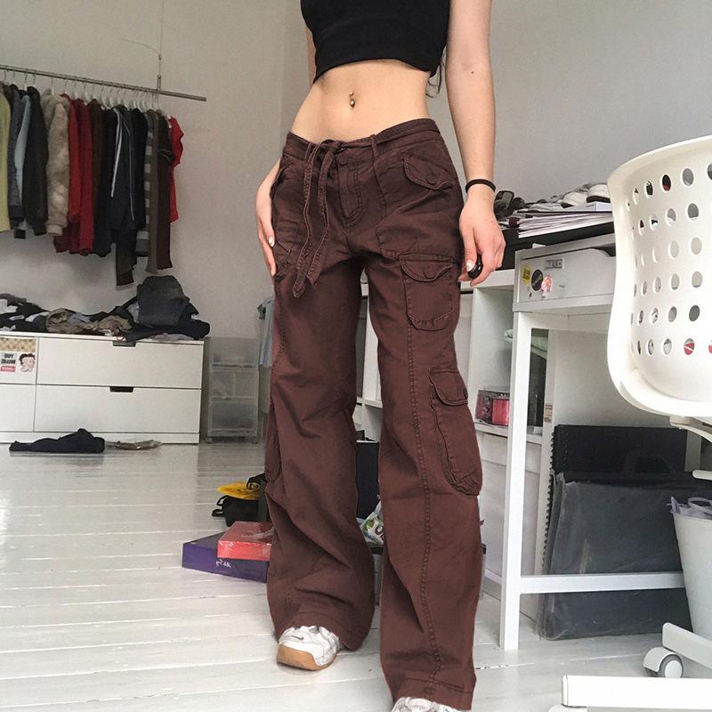 Women's Cross-Border E-commerce Wide-Leg Multi-Pocket Work Jeans