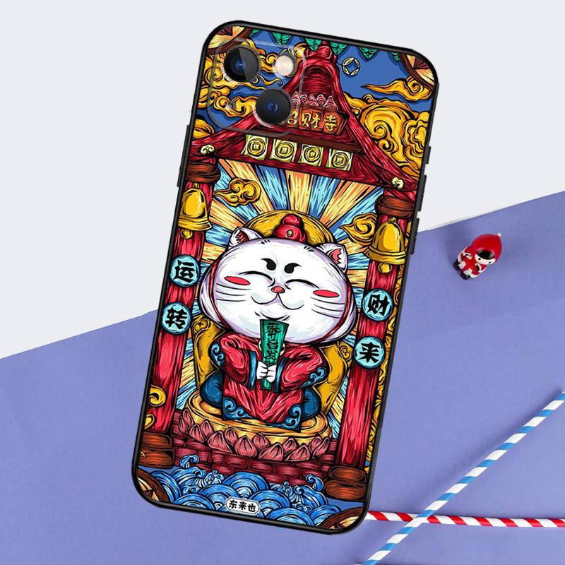 Cat Dragon Rabbit Chinese Style Phone Case For iPhone 16 Pro Max 12 13 Mini 11 14 15 Pro Max XR 15 16 Plus 16e Back Cover