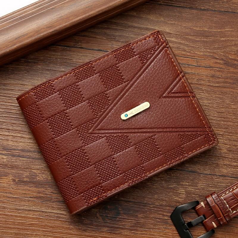 2025 new men's wallet, short style, wallet, youth horizontal style, light luxury, multi-card space.