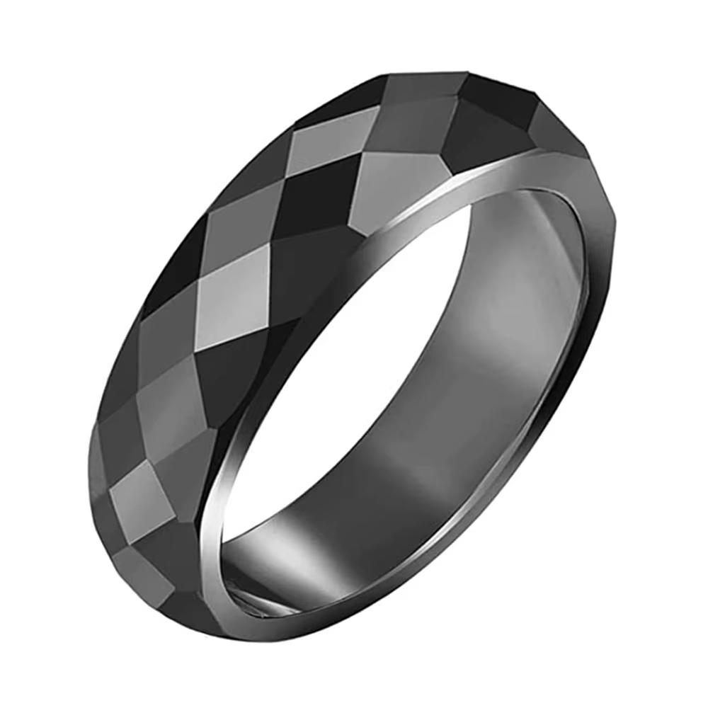 Black Ring Hematite Energy Wedding Ring Size 31