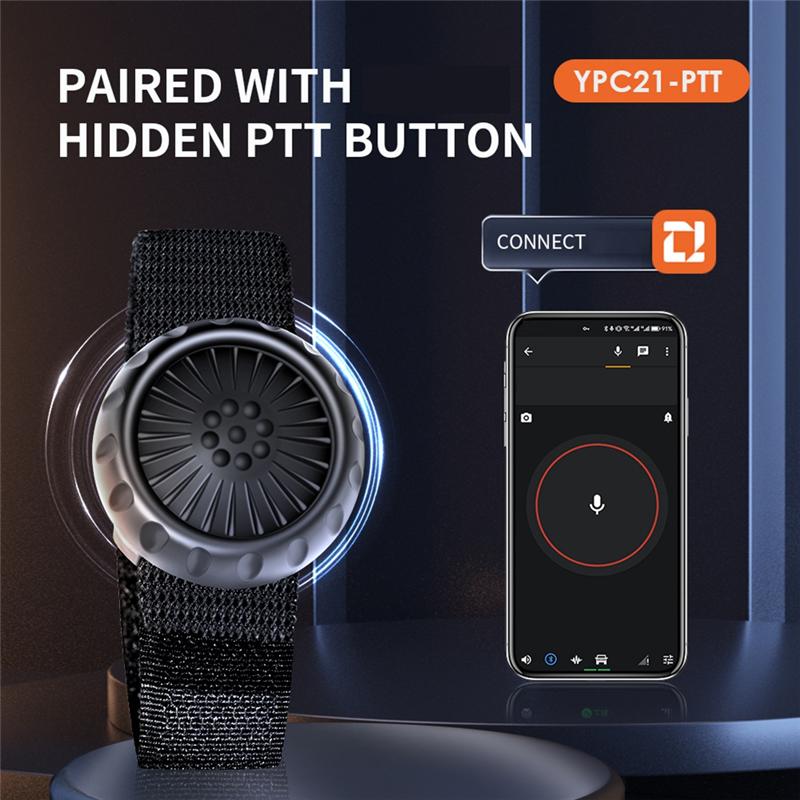 Беспроводная Bluetooth кнопка управления PTT для рации с регулируемым ремешком для смартфона Zello IOS Android China Mainland