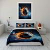 Fiery soccer ball design. Bedding sets Duvet cover sets Duvet covers Pillowcases(1 * Duvet Cover 2 * Pillowcases without duvet insert)